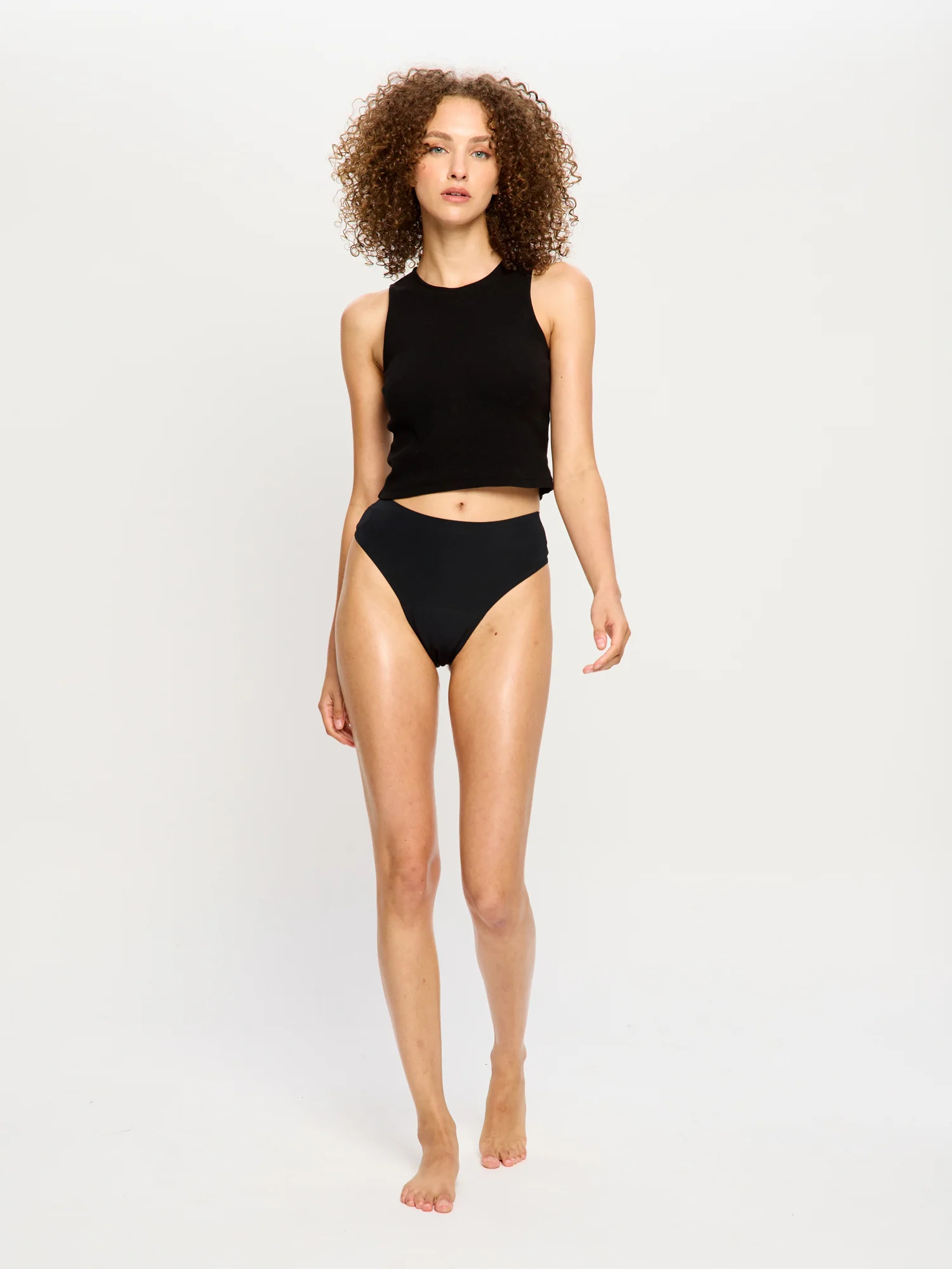 Modicomfort Seamless Hi Waist Cheeky Moderate Black - Image 6