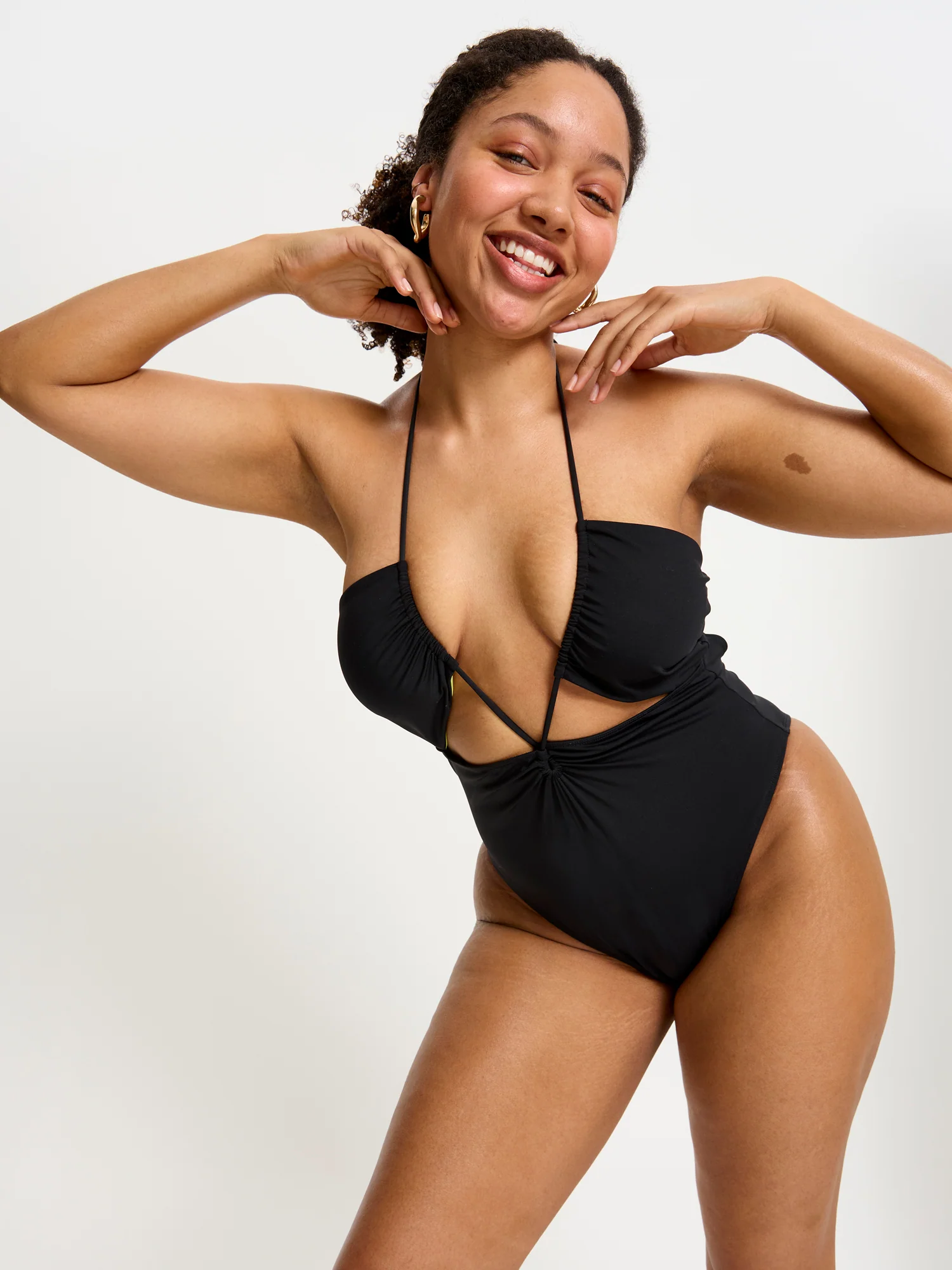 SmileyWorld® | Modibodi Swimwear Tie One Piece Super Black - Image 2