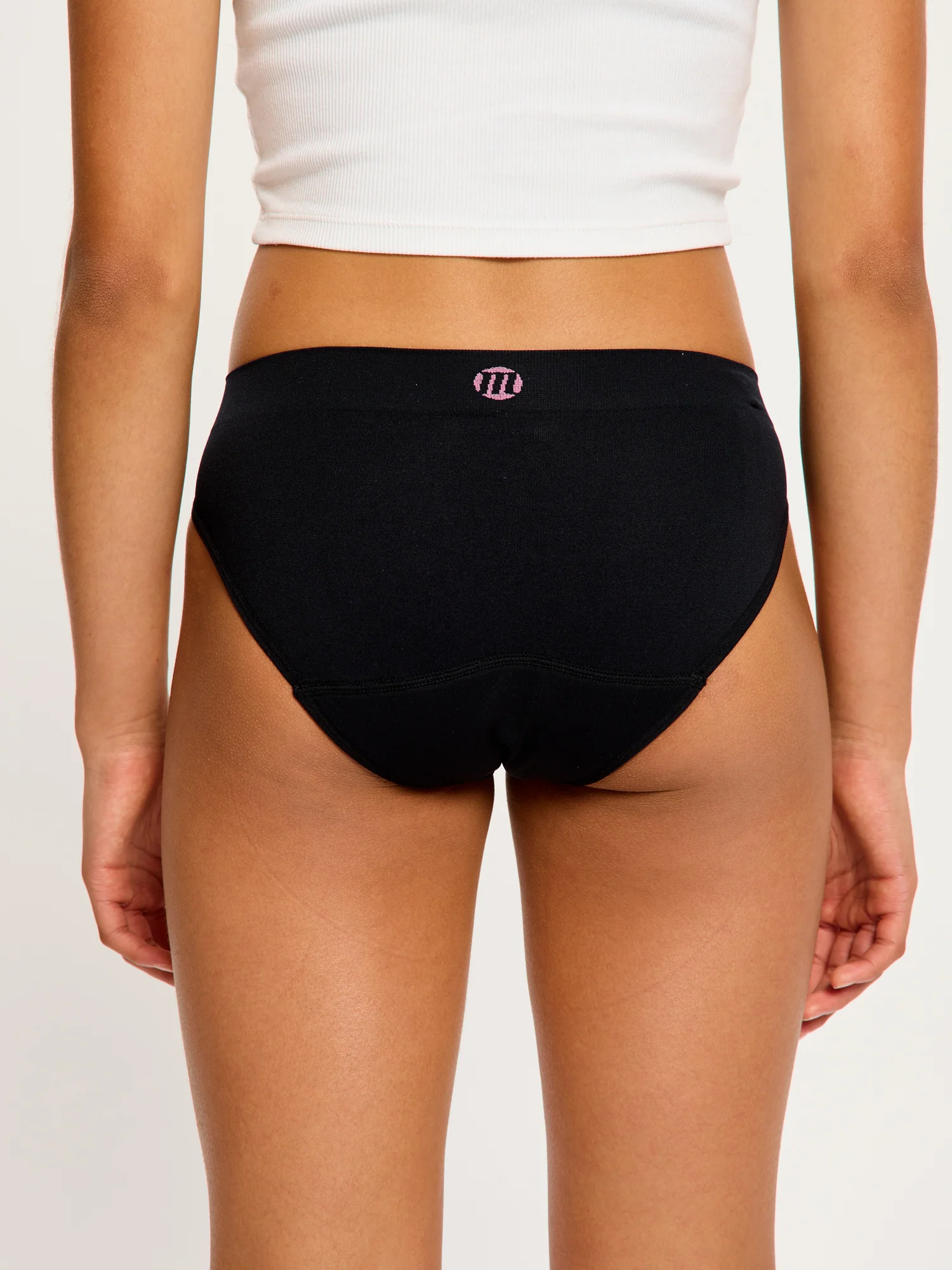 Soft Stretch Seamless Teen Hipster Bikini Moisture Wicking Black - Image 4